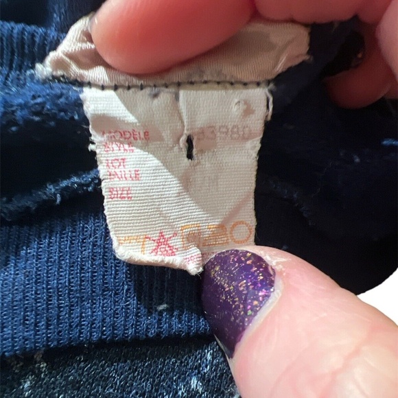 Vintage Keep It Simple Wolf Snow Nature Thin Boxy Light Sweatshirt Navy Blue M - Picture 4 of 10